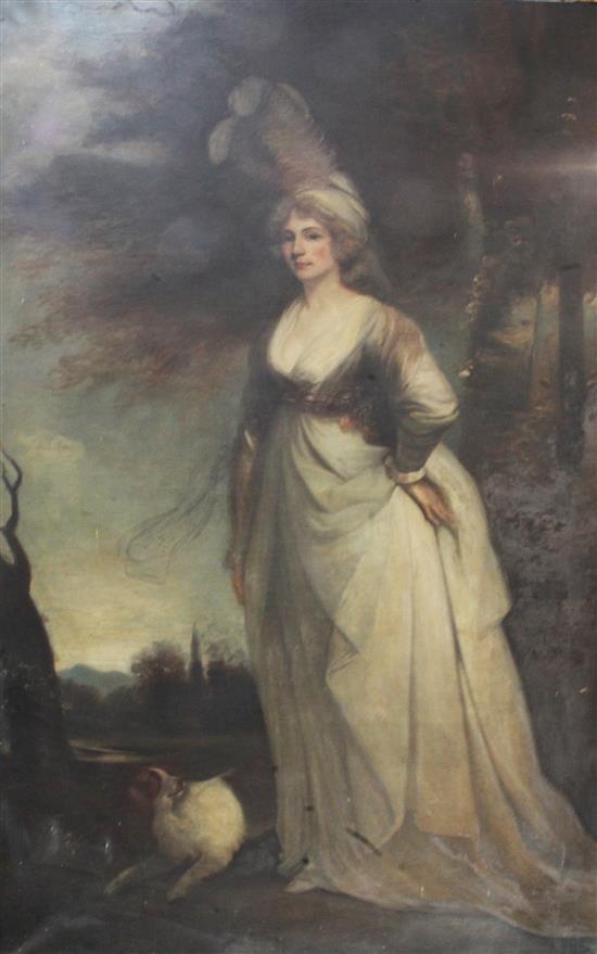 After John Hoppner Portrait of Arabella Diana Cope, wife of John Frederick Sackville, third Duke of Dorset 94 x 57in.